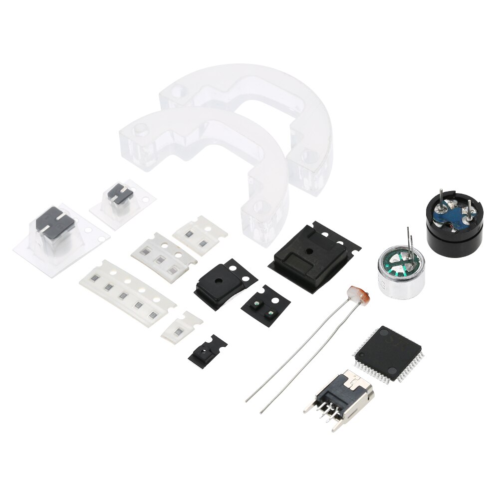 Kit de réveil numérique à LED DS3231, matrice de points de haute précision, avec boîtier Transparent, affichage de la température, de la Date et de l&#39;heure