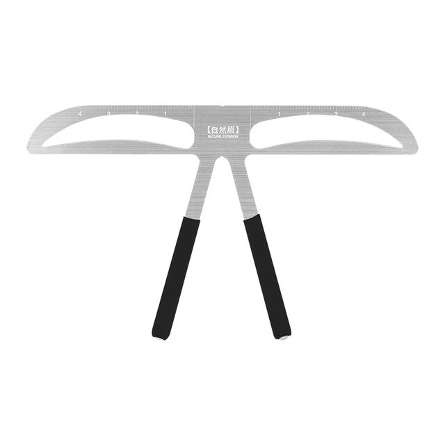 Plantilla de Metal para dar forma a tatuajes, regla de equilibrio de cejas, Microblading, necesidades para maestros del bordado y tatuaje de cejas, 1 ud.: Natural