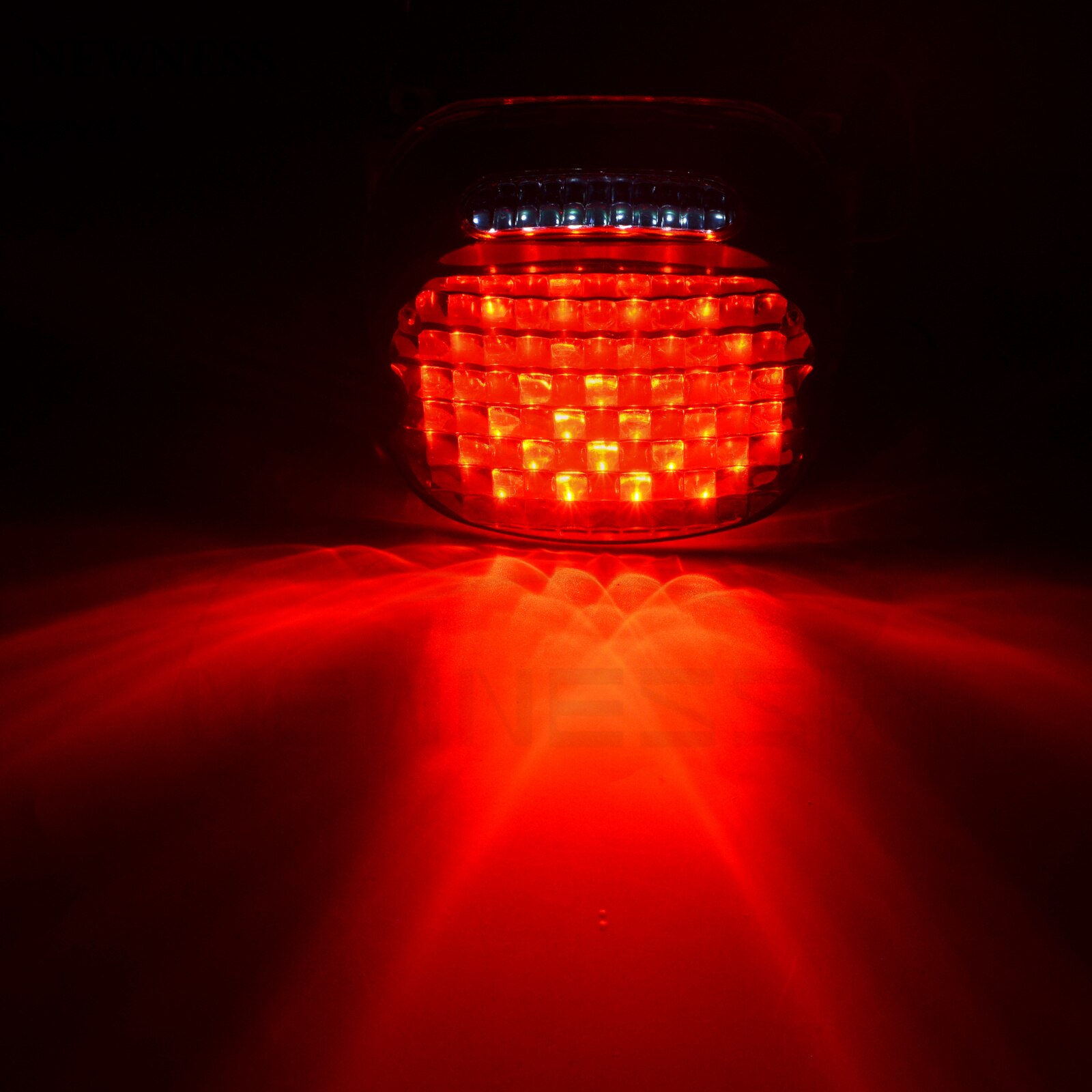 Rood achterlicht voor harley davidson motorfiets, laydown led-achterlicht voor sportster 1200 low  xl1200l road king softail dyna