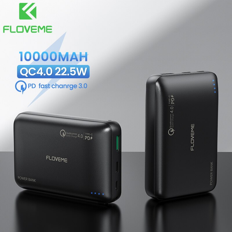 Floveme Mini Power Bank 10000Mah Voor Xiaomi QC4.0 Poverbank 10000 Snel Opladen PD3.0 Voor IPhone12 Draagbare Opladen Powerbank