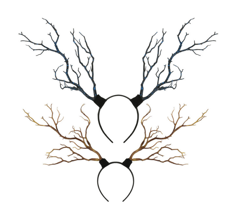 Deer Horn Headdress Vintage Tree Branches Antlers Fantasy Costume Fairy Fascinator Headpiece Festival Hair Accessory