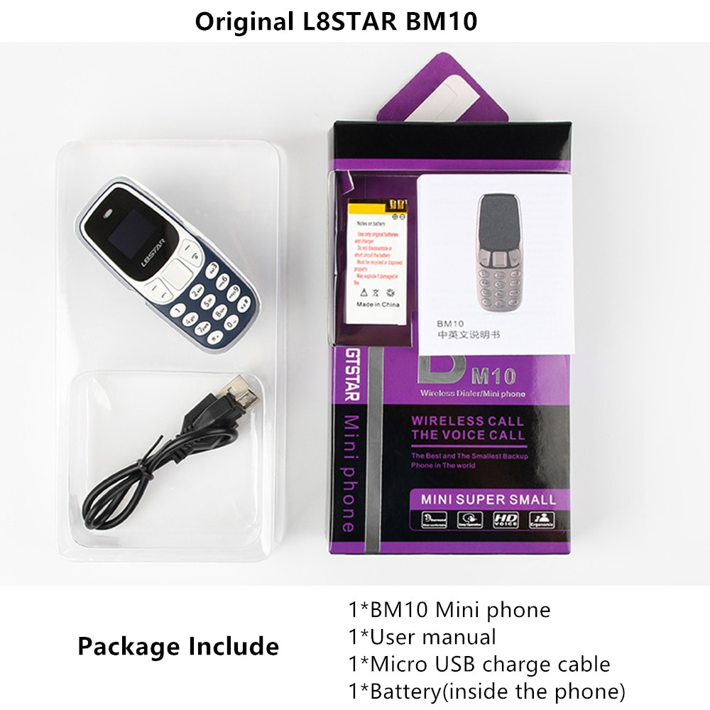 L8star Mini téléphone changeur de voix GSM 2G/3G téléphone portable BM10 BM90 sans fil Bluetooth écouteur Bluetooth cadran téléphone avec lecteur Mp3