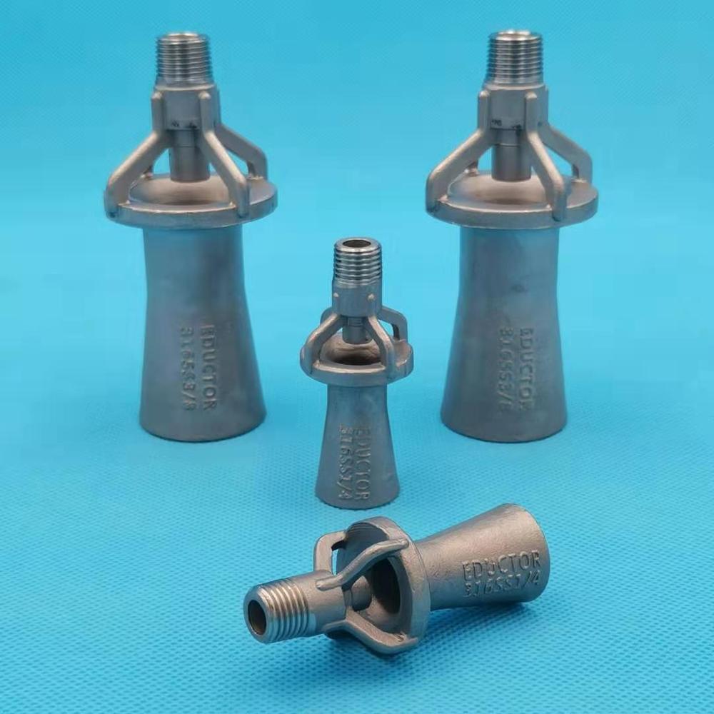 316SS Mixing Fluid Eductor, Solution stirring mixing venturi nozzle,one-piece construction epoxy industrial nozzle