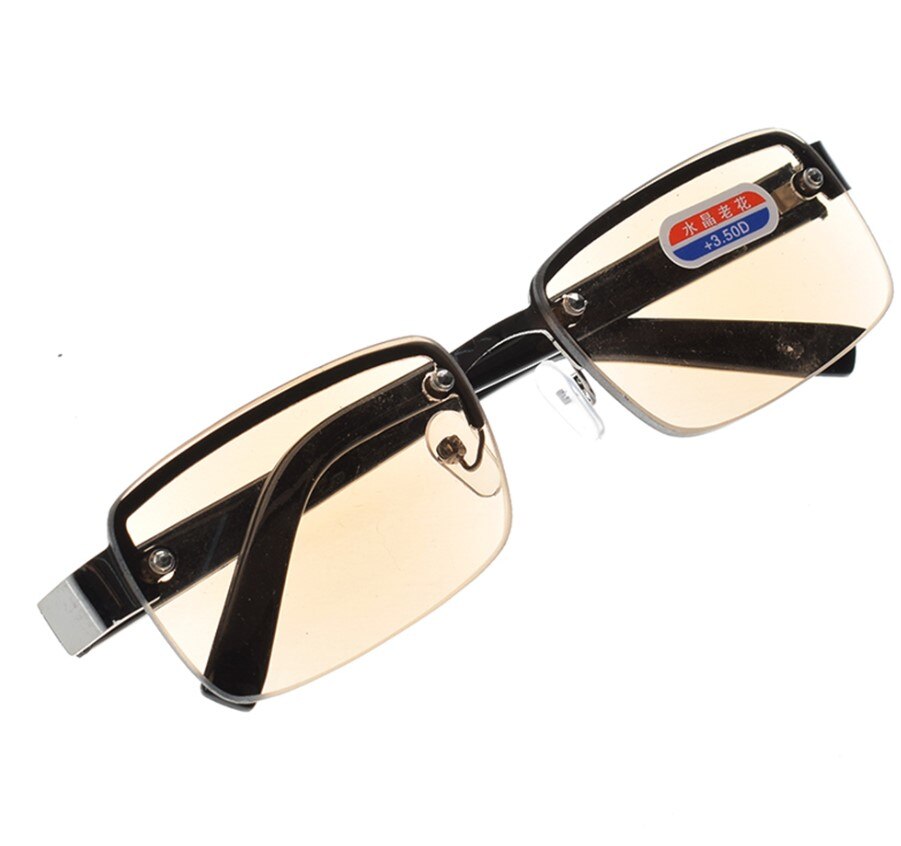 Unisex Silver Metal Reading Glasses With Case - 1.0 To 3.5 Strength, Lightweight Rectangle Frame