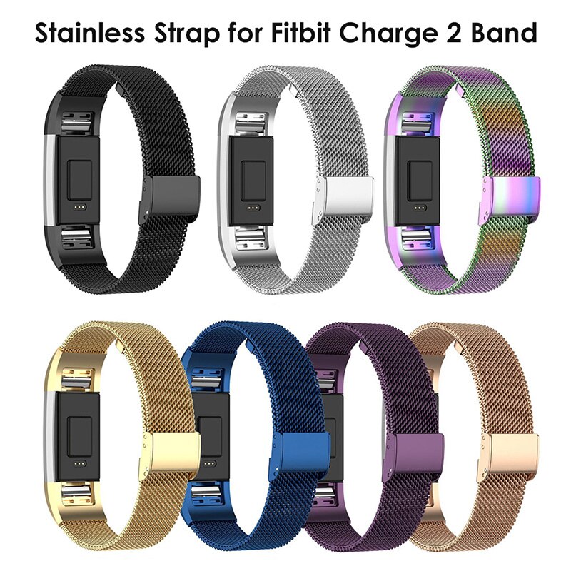 Stropp for fitbit charge 3 4 se -bånd for fitbit charge 2 -bånds armbånd milanese metall for smart armbåndsklokketilbehør