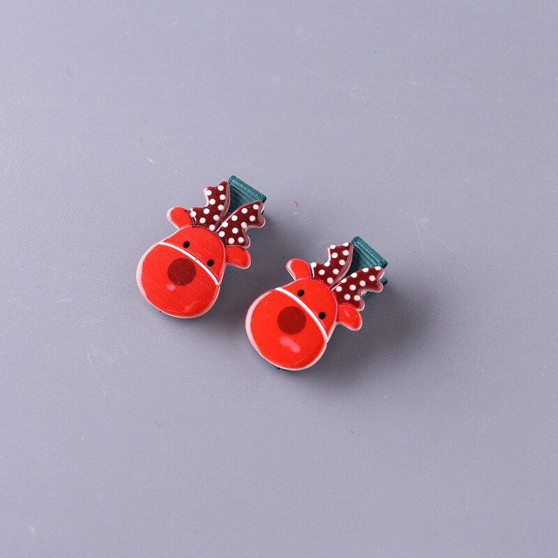 Baby Haar Clips Leuke Snap Clip Pins Kerstmissneeuwman Kerstman Kleur Haarspeldjes Kinderen Meisjes Haarspelden BB Clips: I
