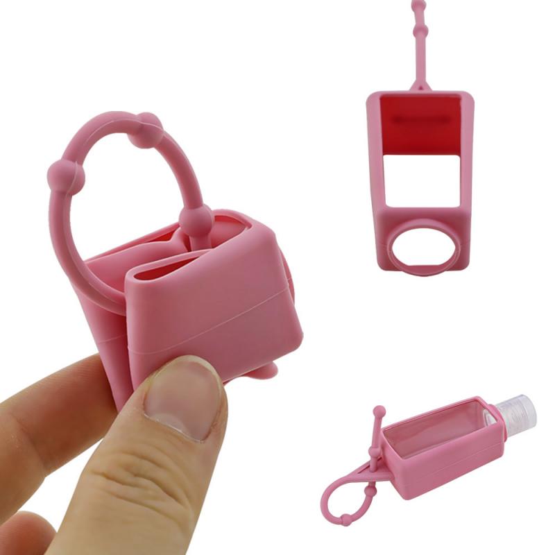 30ML Portable Hand Sanitizer Dispenser Squeeze Bottle Silicone Refillable Hook Bottles Travel Sanitizer Container Sub-bottle