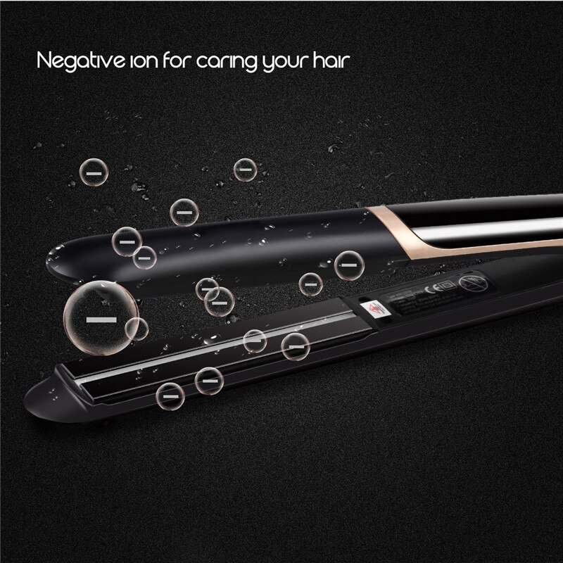 infrared hair curler and straightener 2 in 1 flat irons curling iron ceramic LCD display Straighting style tolls