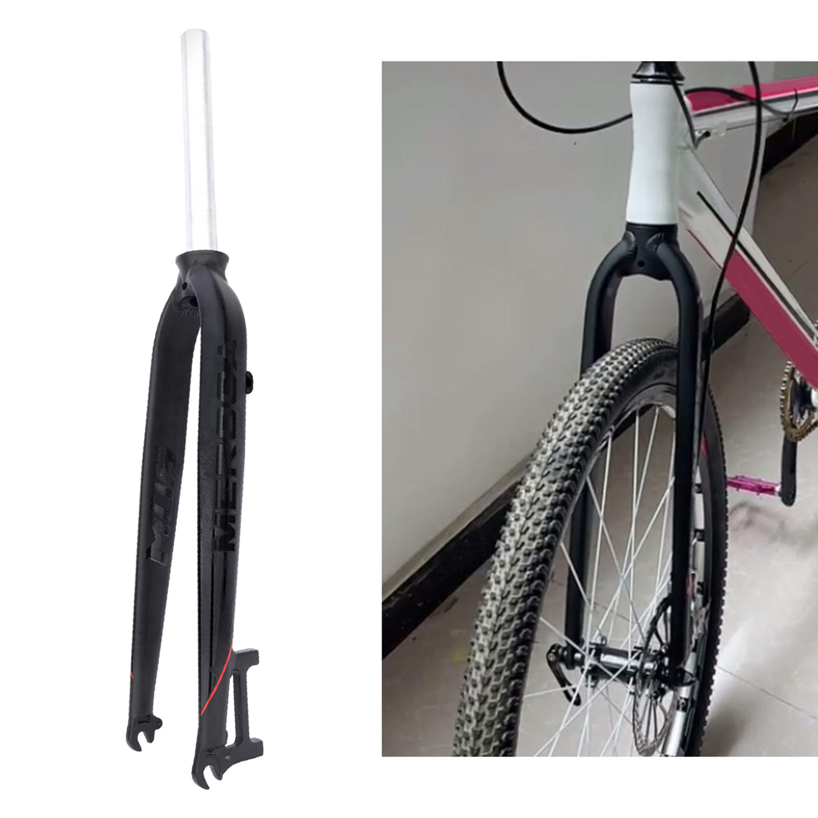 Rigid Disc Brake MTB Fork 26/27.5/29&quot; 28.6mm Threadless Straight Mountain Bike Front Fork