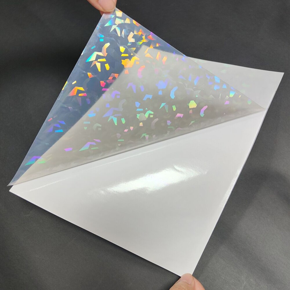 10/20/30/40/50/100 Sheets Holographic A4 Pirnting Paper Printable Vinyl Sticker Paper Adhesive Self-copying Paper Waterproof