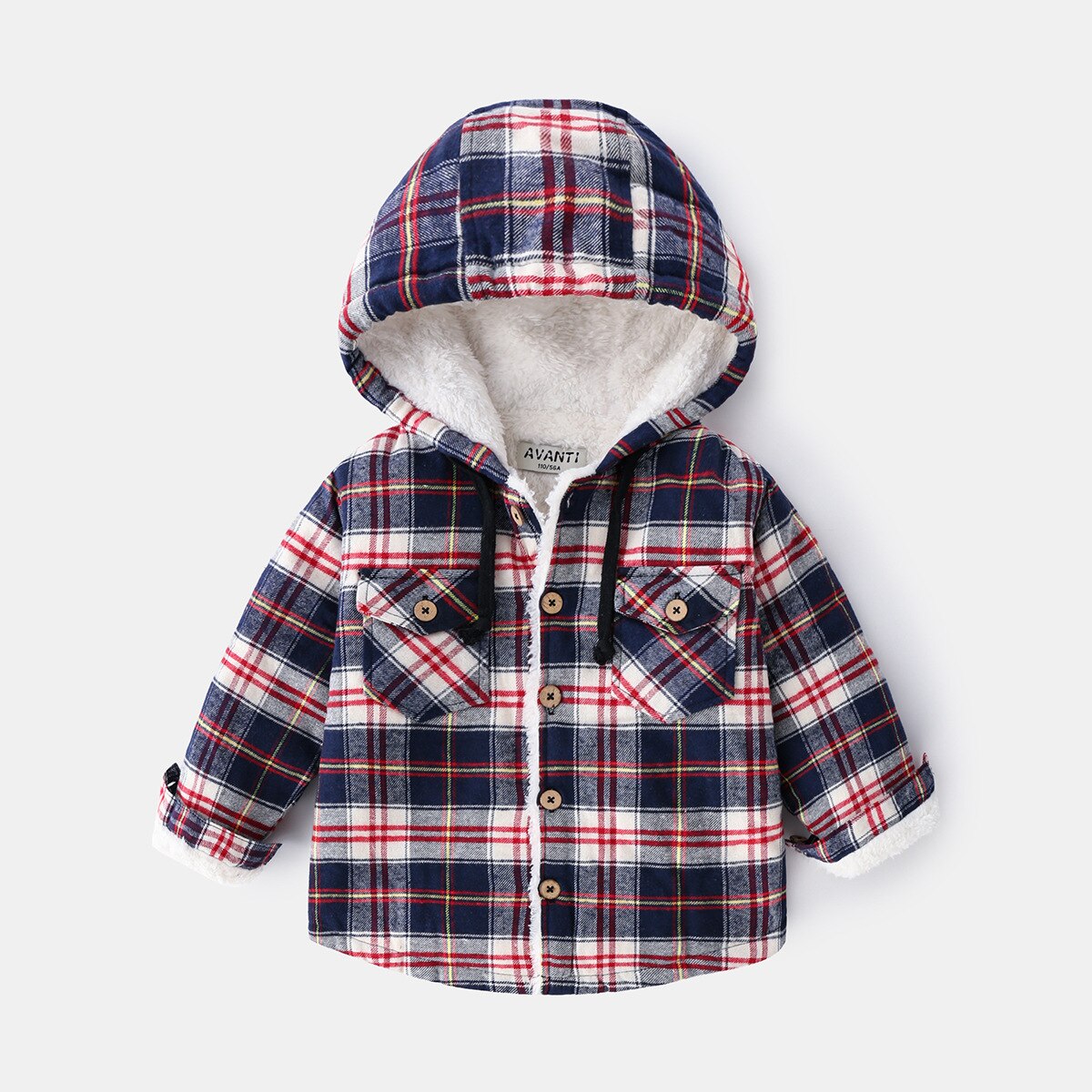Nuovo 2020 ragazzi ispessimento invernale giacche calde stampa scozzese cappotto con cappuccio bambini bambini giacca a vento giacca soprabito Casual abbigliamento esterno: Style 1 / 7T