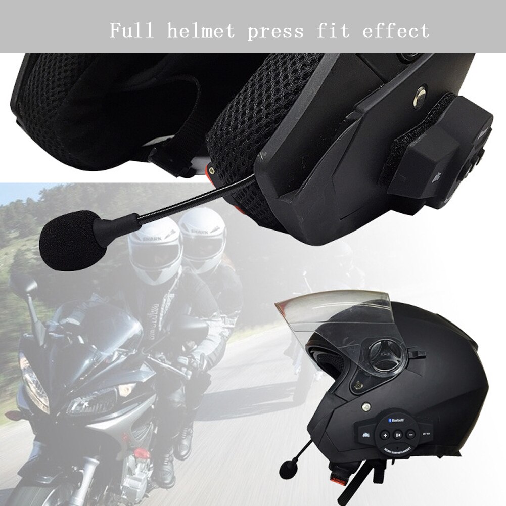 BT10 Long Standby Motorcycle Interphone Intercom Wireless Soft Riding With Microphone Helmet Headset Stereo Bluetooth Music