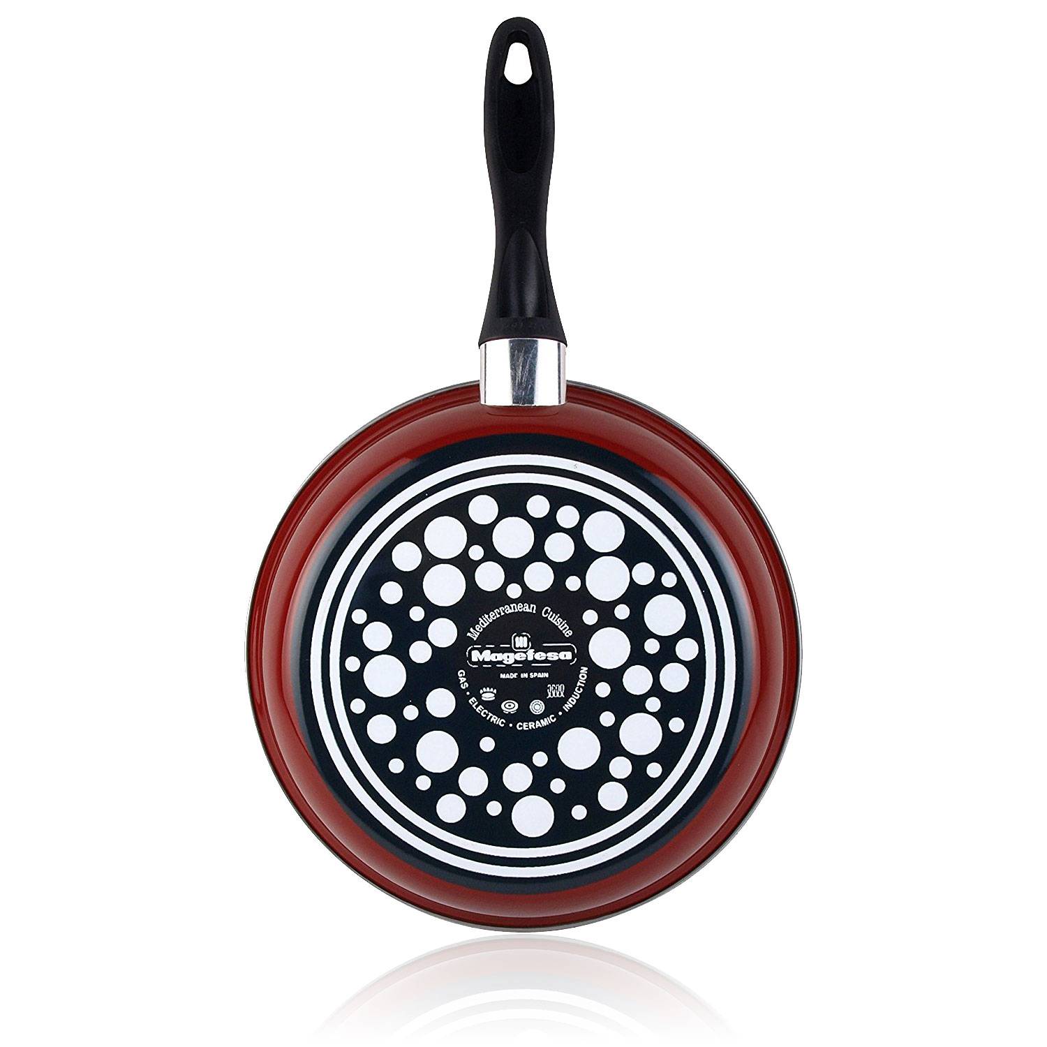 impostato 3 pentole in terracotta Magefesa Toscana 20-24-28 cm, induzione, antiaderenti senza granito rosso PFOA