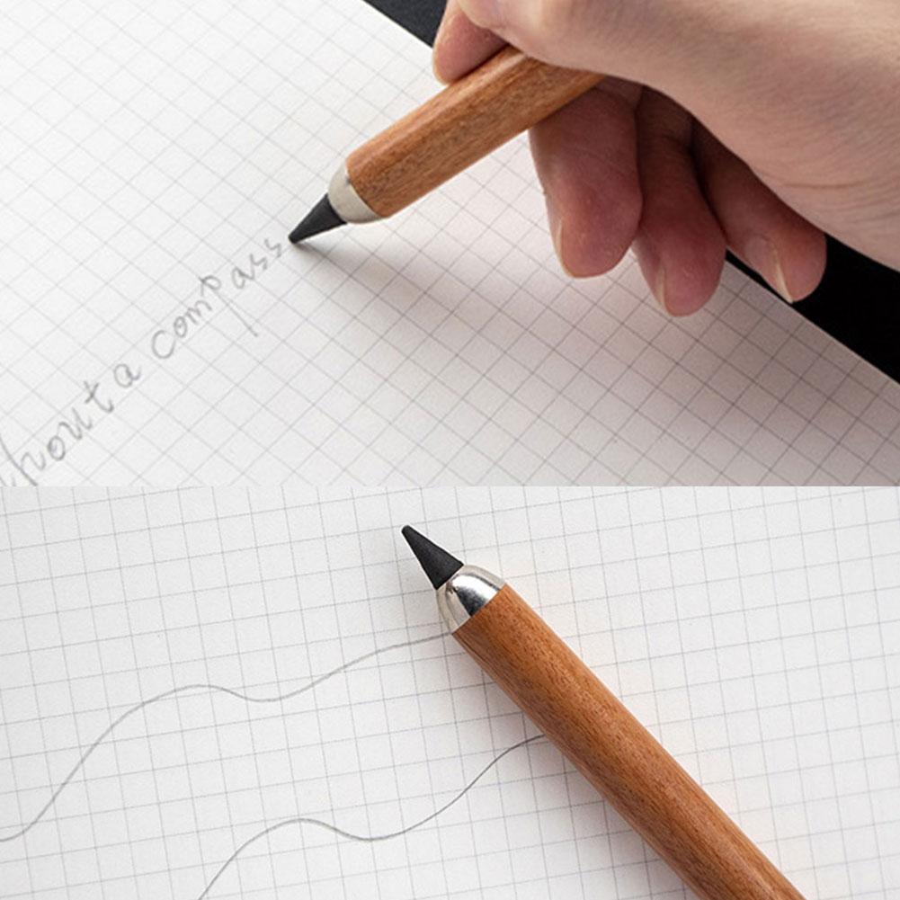 Unlimited Writing Eternal Pencil Wooden Without Ink Signature Pen Office Everlasting Stationery Pencil Business Supplies Pen