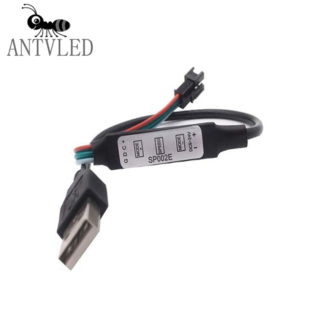 WS2812B WS2811 LED Pixel Streifen Licht Controller USB/DC Led Dimmer 3 Schlüssel RF 14/17/21 schlüssel Mit MINI Remote LED Controller DC5-24V: SP002E USB