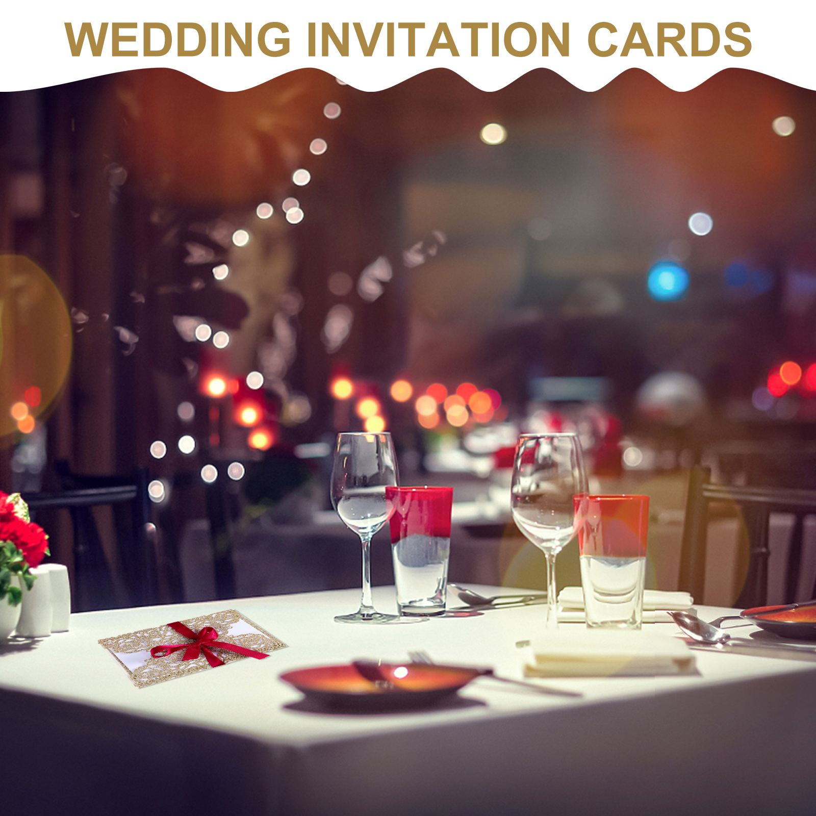 5 Set Wedding Invitations Envelop Lovely Paper Invitations Cards Post Card For Birthday Christmas Day Party Decoration