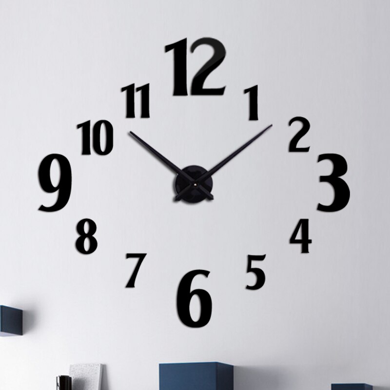 wall clock modern reloj de pared quartz watch large decorative clocks europe living room acrylic 3d stickers