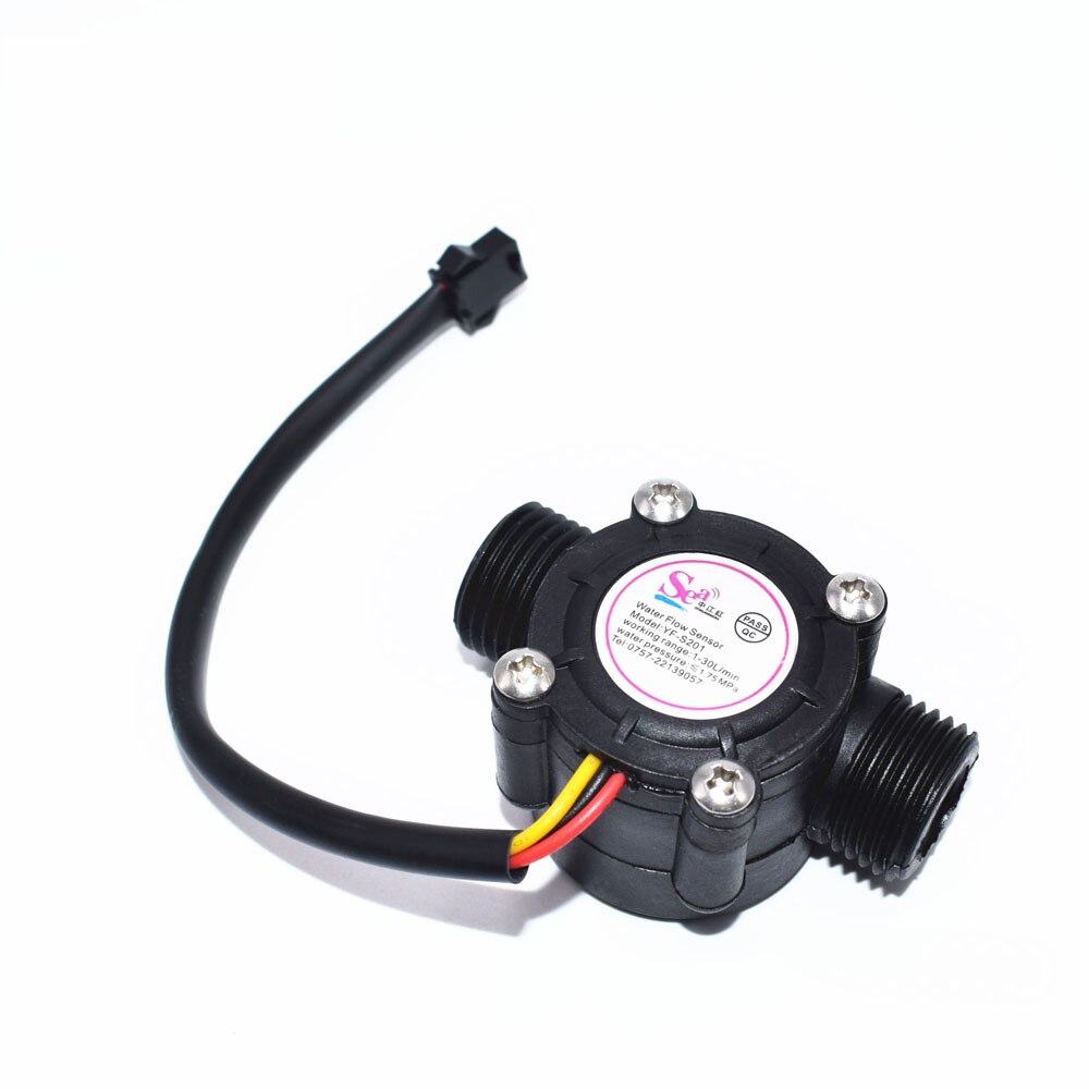 5V Water Flow Sensor YF-S201 iSentrol Flowmeter Hall Flow Sensor Water Control Liquid Flow Sensor Switch 1-30L/min 1.2MPa