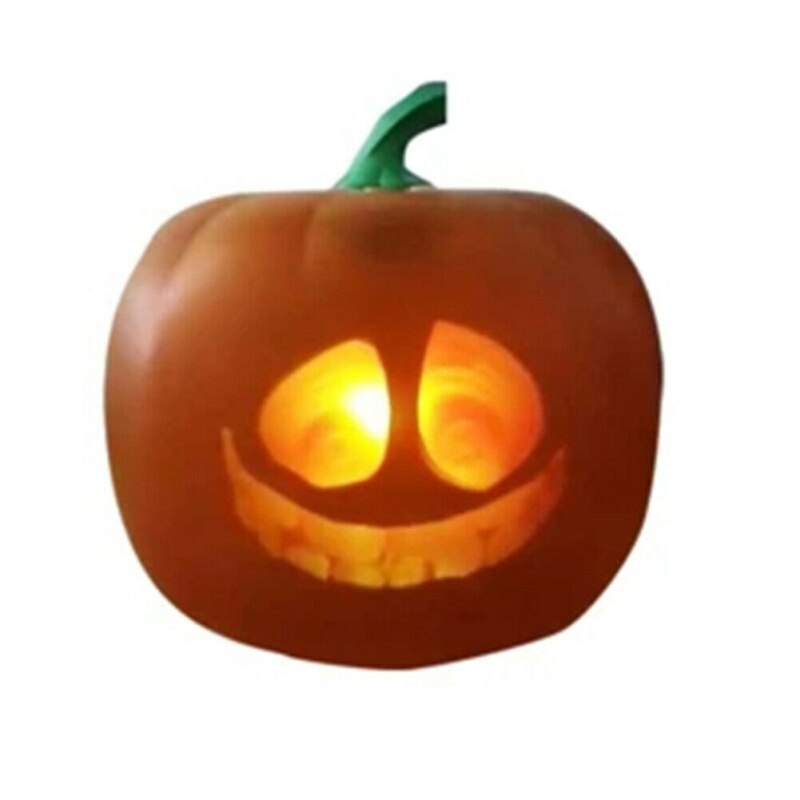 Halloween Flash Talking Singing Animated LED Pumpkin Projection Lamp Halloween Home Party Decoration Switchable Three Expression