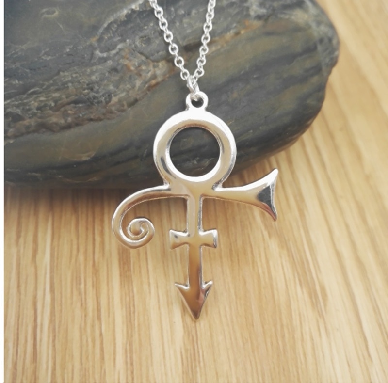 2pcs Women Prince Memorial Symbol Love Logo Necklace The Minimalism Singer Necklace Price Necklace With