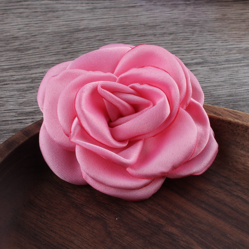 Flores de satén quemadas para el cabello, accesorios para el cabello, flores de tela Floral asadas para ramo de bodas, diademas de 10 piezas y 6CM: Verde militar
