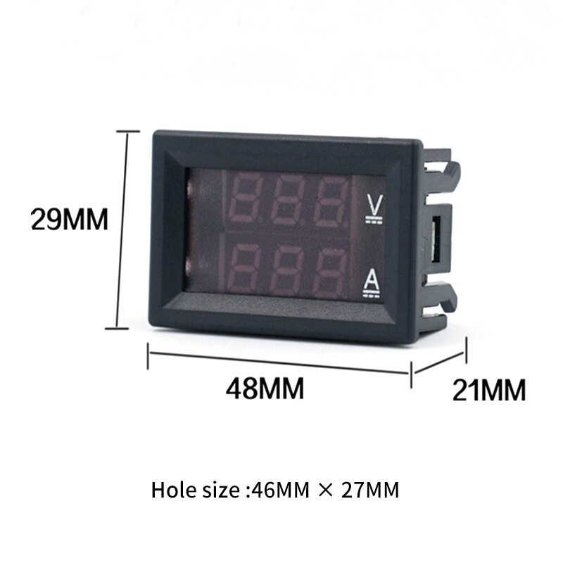Mini Digital Voltmeter Ammeter with Dual LED DisplayDC 100V 10A Panel Amp Volt Voltage Auto Car Current Meter Tester