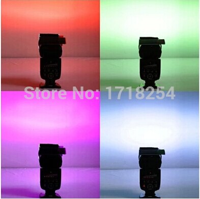 Filtro de Gel 100% Novo Difusor Flash cartão de 12 conjuntos de cores para o Flash Strobist Gel Filtro Color Balance com elástico