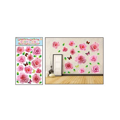 3d vattentäta blommor väggdekor badrum väggdekor dekal avtagbar vardagsrum väggdekoration sovrum väggdekoration: H