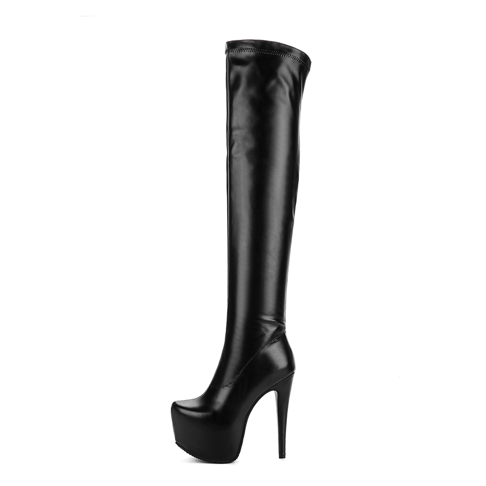 DoraTasia 2022 Plus Größe 33-48 plattform über das knie stiefel frauen sexy Super hoch Fersen schuhe frau partei stiefel