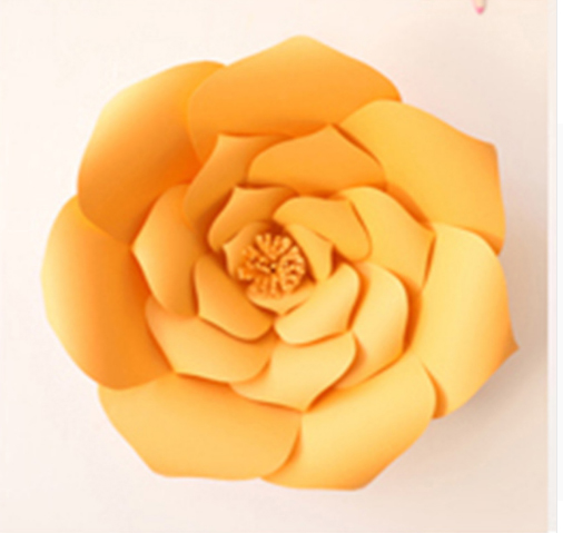 Baby shower 30cm vägg bakgrund blommor papper blommor bröllop dekoration diy konstgjord blomma ros papper hantverk bröllop blomma: 30cm orange