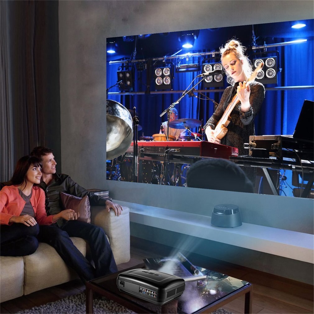 LESHP Multimedia 720P LCD proyector de alta resolución Cine en Casa teatro TV 3200LM HDMI VGA USB para Laptop TV