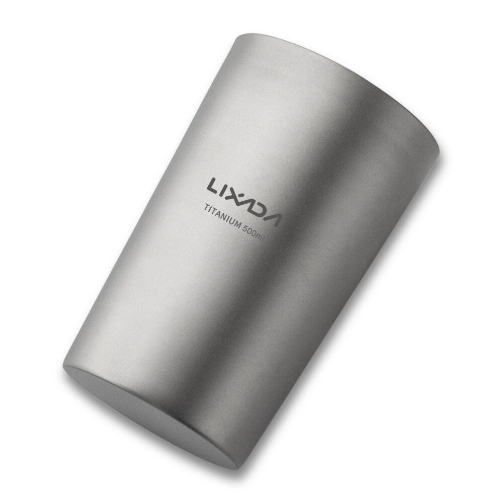 Lixada 300Ml/500Ml Dubbele Muur Titanium Bier Beker Sap Thee Water Cup Mok Voor Home Office Outdooor camping Wandelen Picknick