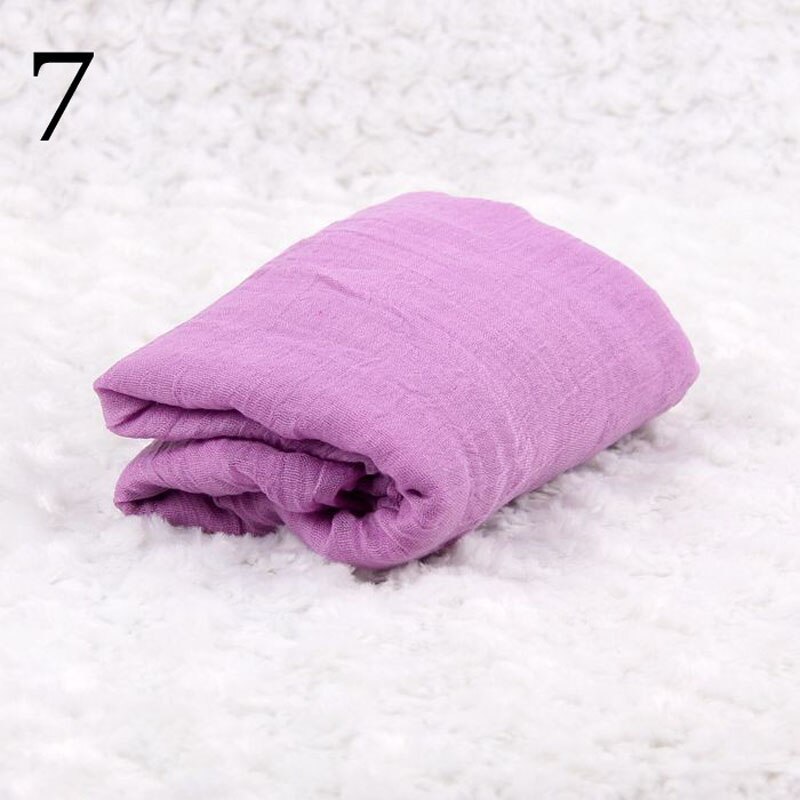 Newborn Photography Props Blanket Baby Photo Wrap Swaddling Cotton Linen Stretchable Wraps Photo Shoot Backdrop: Light purple 7