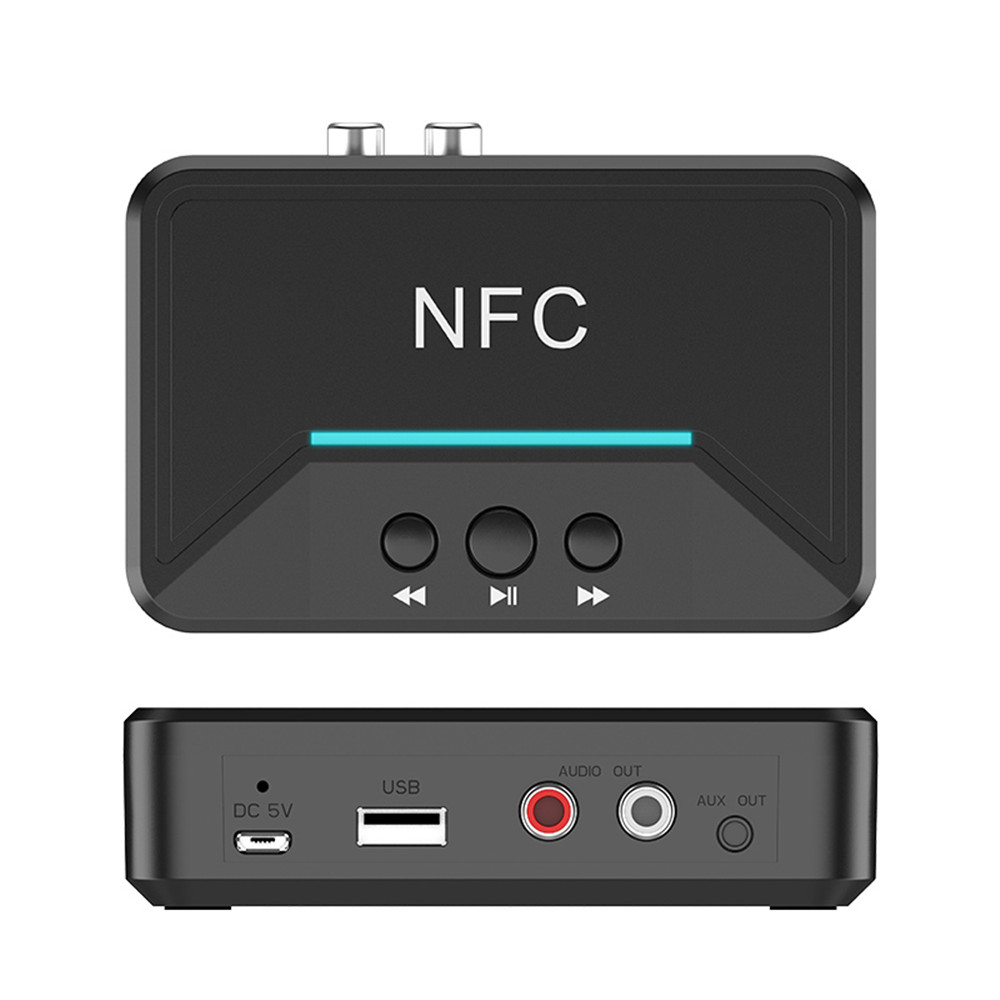 BT200 Nfc Bluetooth 5.0 Audio-ontvanger Draadloze Stereo Bluetooth Audio Adapter Nfc 3.5 Mm Aux Rca Muziek Geluid Auto Speaker: Default Title