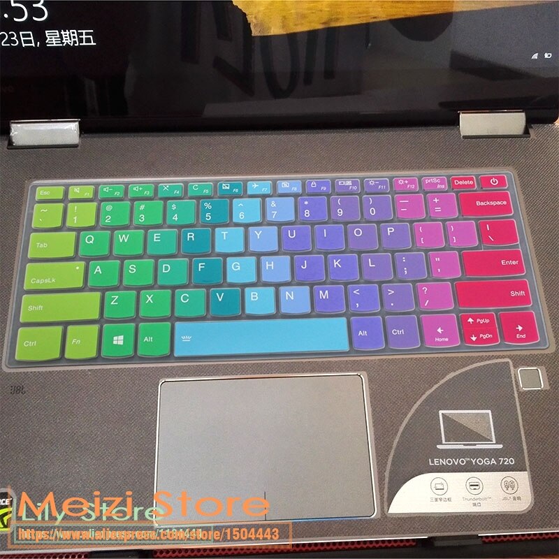 Til lenovo ideapad 520s 14 '' 520s-14 ikb 14 ikb flex 5 14 320s 120s 320-14 14 tommer notebook tastatur cover skin protector: Regnbue