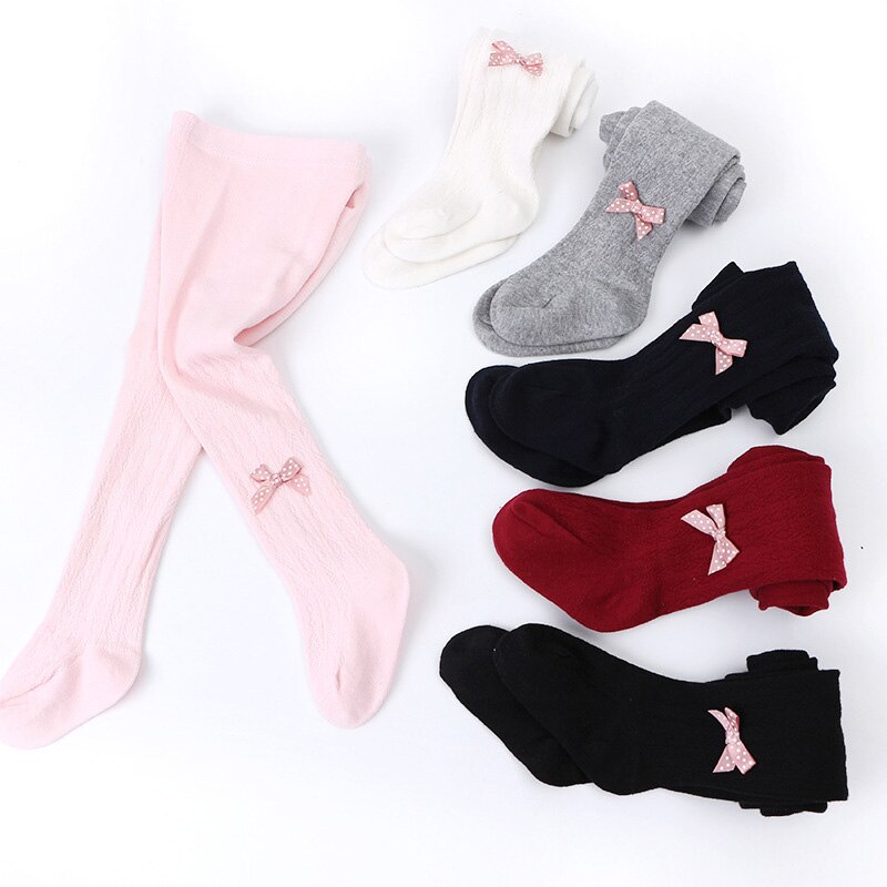 0-2 jahre Neue Baby Mädchen Baumwolle Gestrickte Strumpfhosen freundlicher Frühling Herbst Winter Bowknot Collant Kleinkind Kawaii Nette Socken strumpfhosen