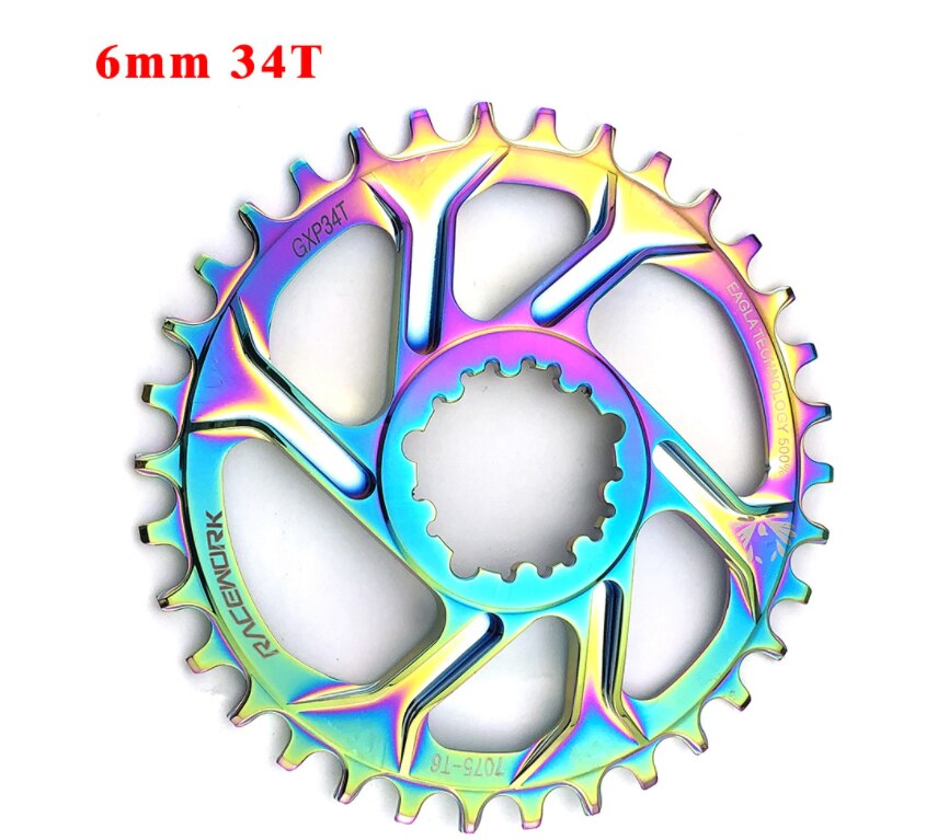 Rueda dentada para cadena de bicicleta de montaña de 6mm GXP, 32/34/36/38T para SRAM GXP GX EAGLE XX1 X9 XO X01, rueda dentada para cadena de bicicleta de montaña: 6mm 34T