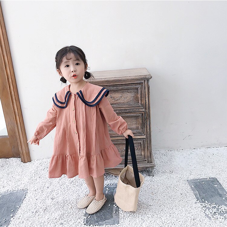 Children's clothes Children's Autumn Baby Princess Dress Children's Long Sleeve Dress girls dress: Red / 4T