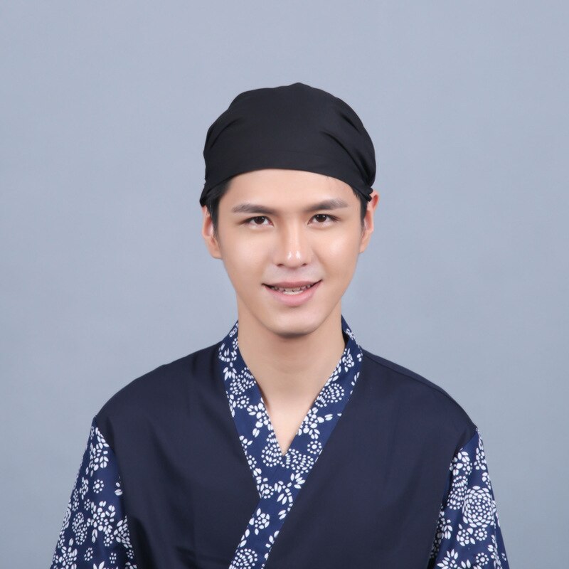 Japanese Ramen Noodle Restaurant Bar Sushi Chef Unisex Waiter Hat Turban Cap Men Women Kitchen Cooking Workwear Caps