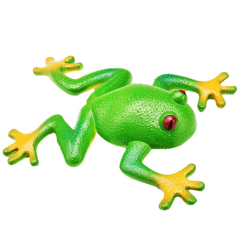 Jouet pour enfants en plastique, 15x15cm, vent délicat, modèle de grenouille, ensembles de jouets pour enfants, éducatif d&#39;émulation, forêt de pluie, vert, or, décor de paysage