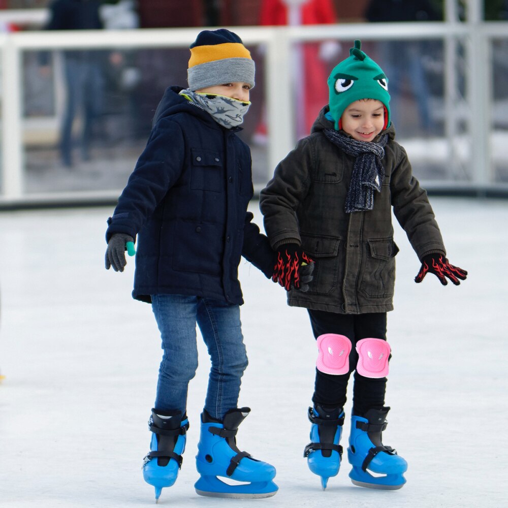 6 stk  in 1 sæt voksne rulleskøjte beskyttelsesudstyr skiløb rullebeskytter sportsbeskyttere kit skateboard cykel ridning knæpude