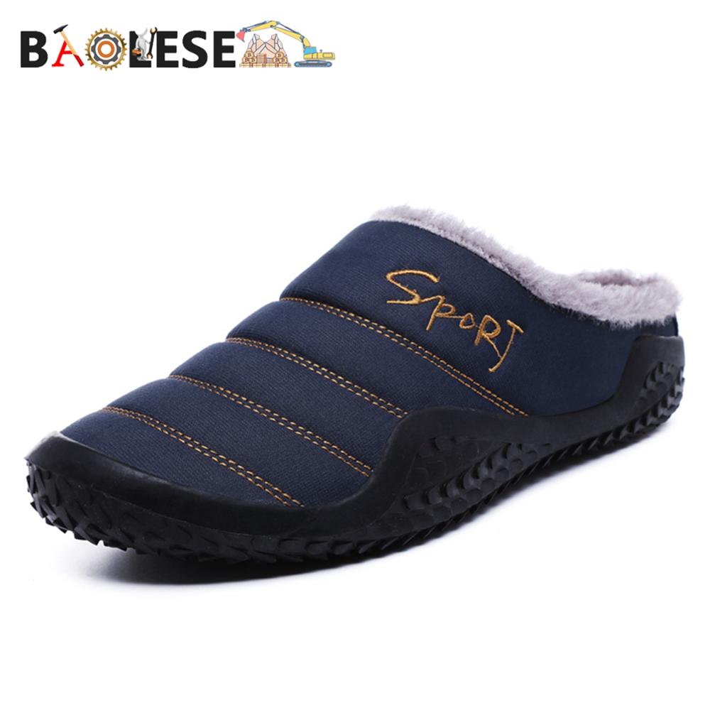 Pantofole BAOLESEM House scarpe invernali da uomo pantofole da uomo morbide scarpe in cotone pantofole da uomo antiscivolo calde in pile di alta qualità