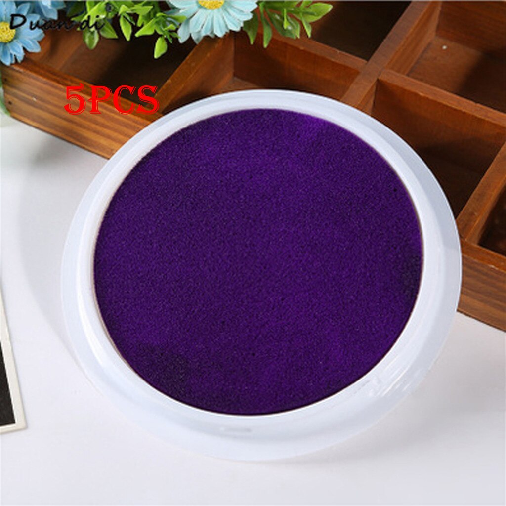 5Pc Kinderen Diy Vinger Palmen Schilderen Graffiti Afdrukken Modder Verf Plaat # C7: Purple 