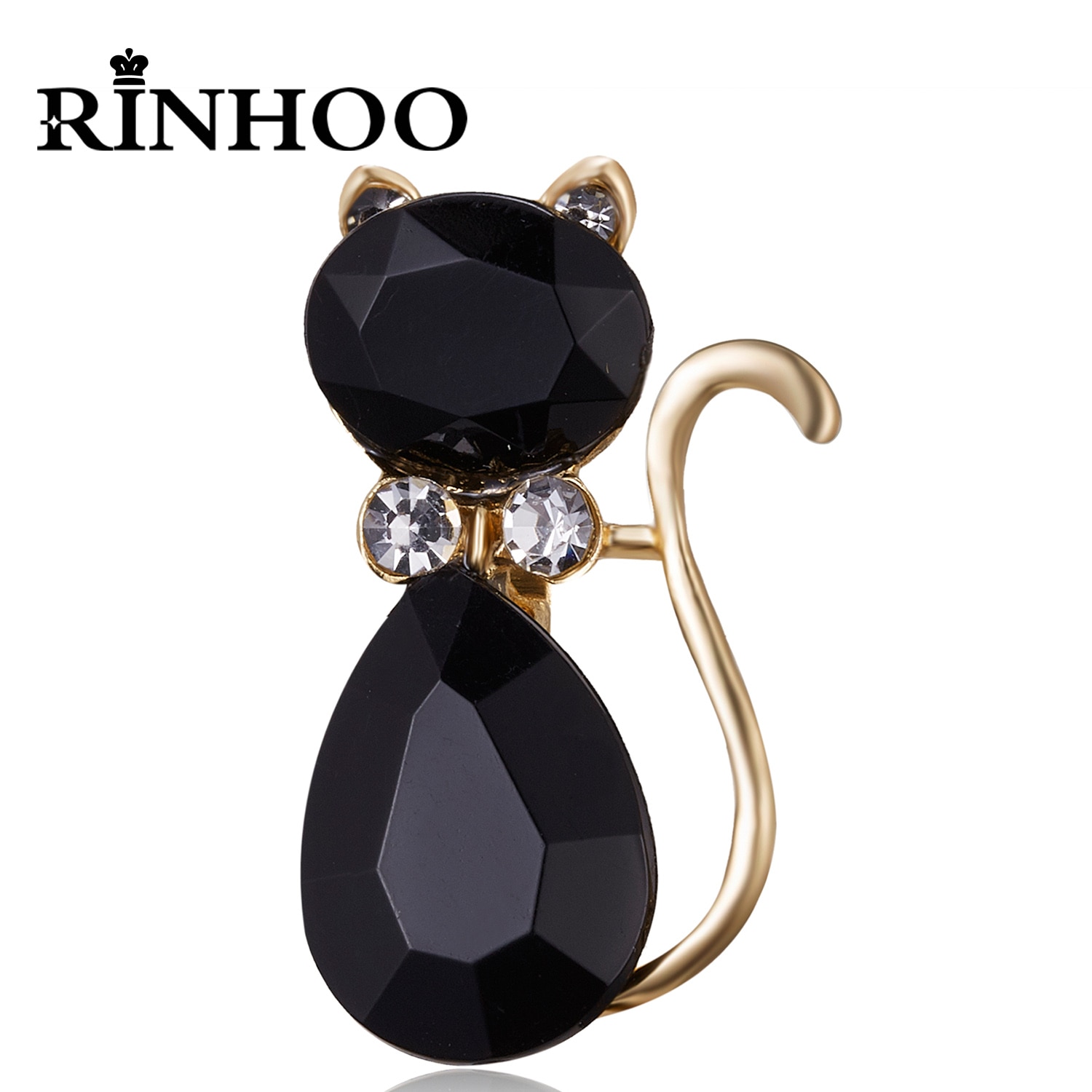 Rinhoo Leuke Kristal Kleine Broche Gitaar Strik Zeester Bee Vlinder Kat Olifant Hart Dier Insect Reversspeldjes Badge Sieraden