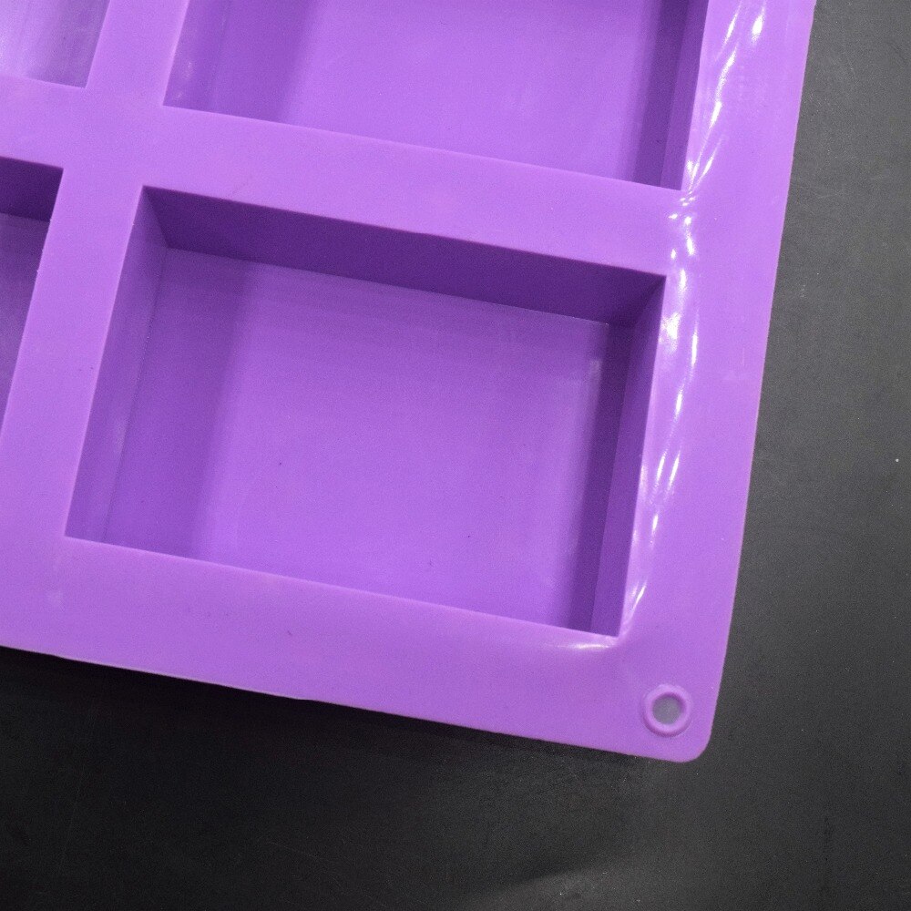 6 Cavity Rectangle silicone soap mold Bar Bake Mold Silicone Mould Tray Homemade Food Craft Craft soap making