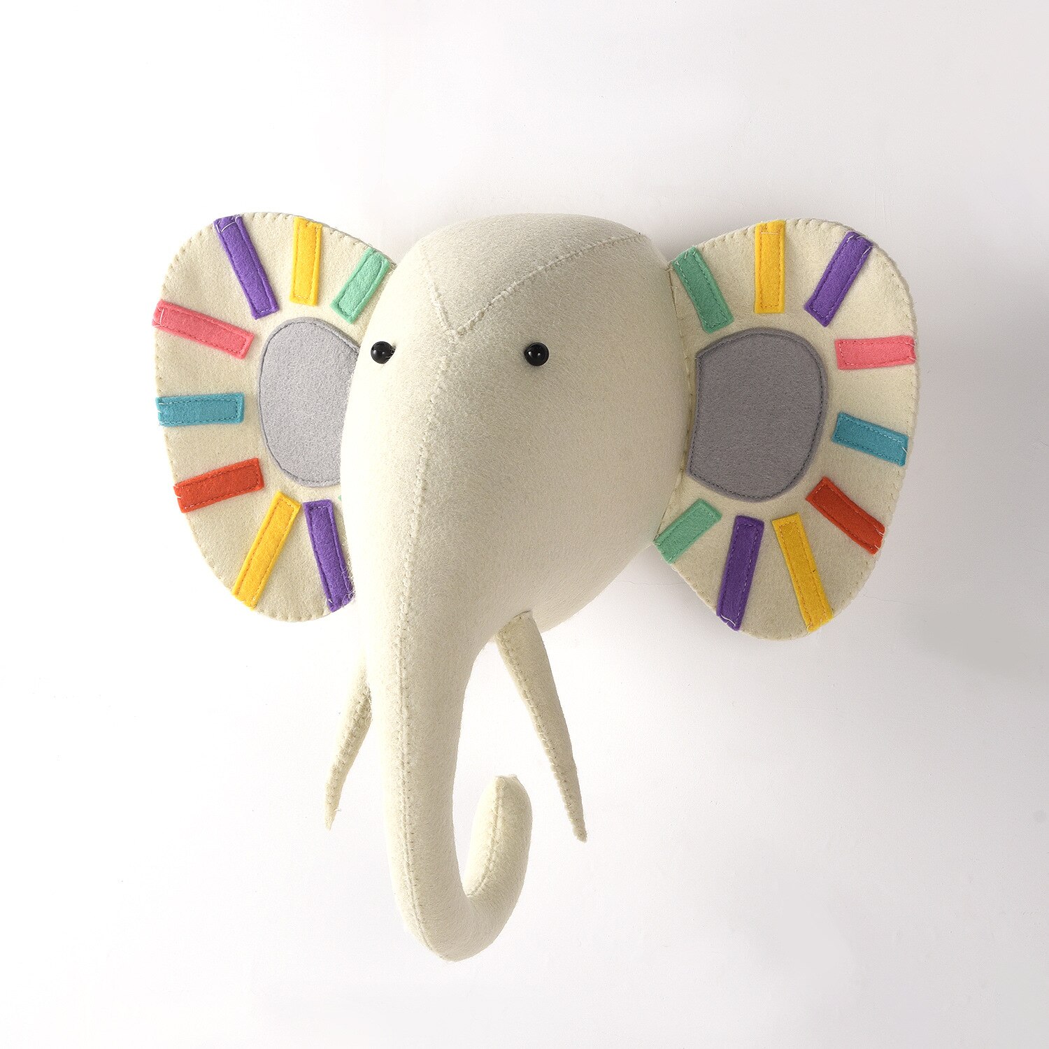 Ins Nordic Animals Head decorazione murale feltro fatto a mano teste di animali appeso a parete giocattoli di peluche Baby Boy Room Kids Girl Room Decor