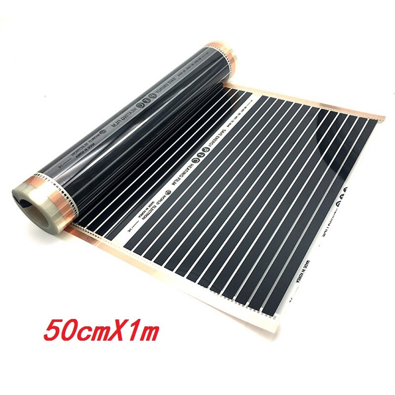 Material PTC infrarrojo, alfombra de suelo con ahorro de energía AC220V 220 w/m2, película de calentamiento bajo el suelo: 50cmX1m