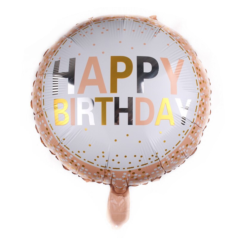 5 Pcs 18 Inch Gelukkige Verjaardag Folie Ballonnen Kinderen Volwassen Verjaardag Dot Patroon Helium Mylar Ballonnen Voor Kinderen Feestartikelen