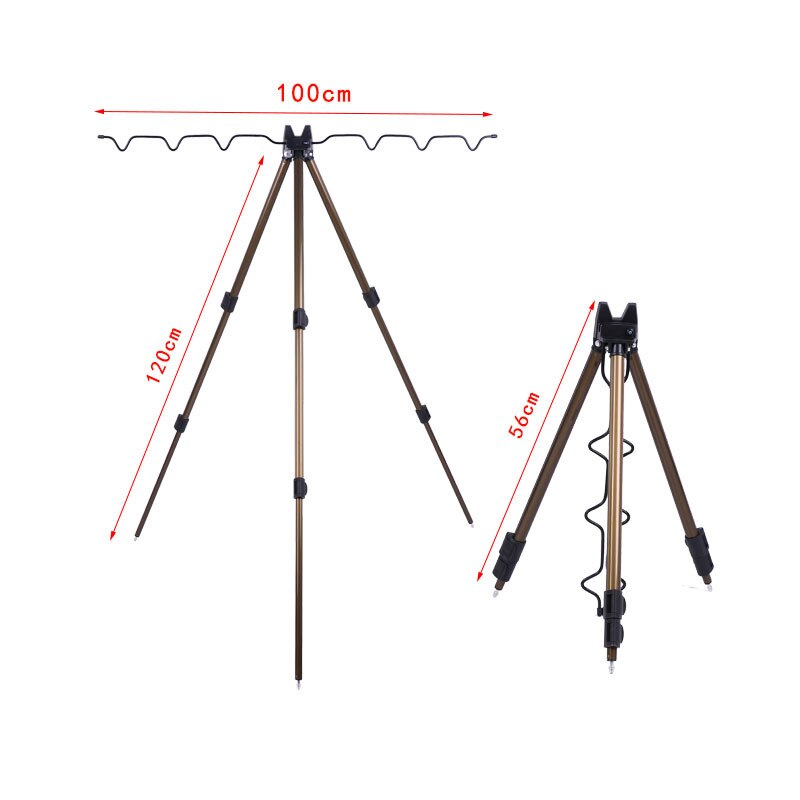 Stojak na wędkę uchwyt na wędkę robić montażu na słupie 3 sekcja rozciągliwa przenośna podpórka na wędkę morską statyw trójkątny stojak