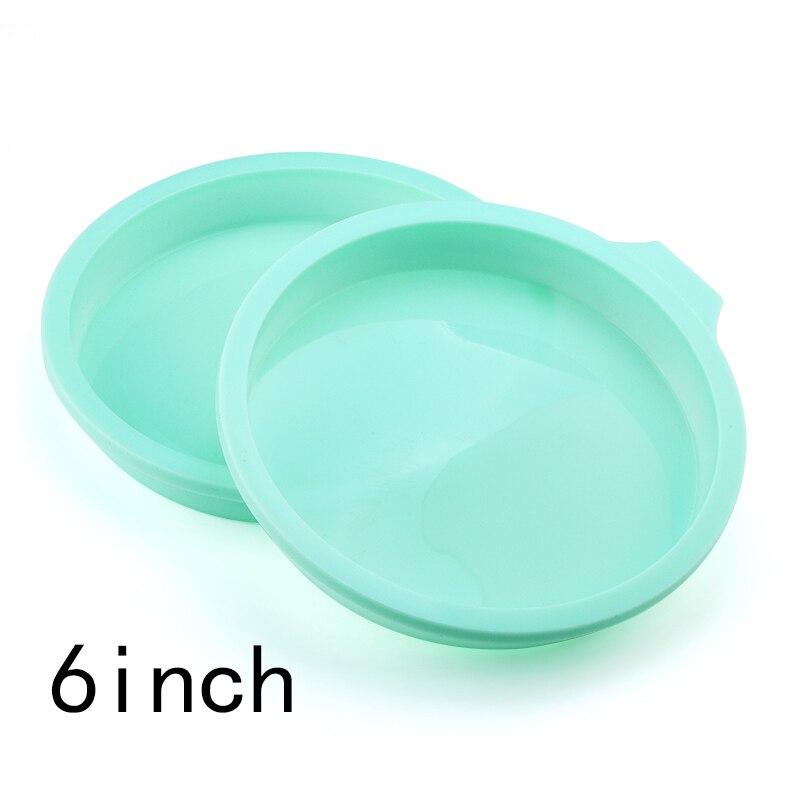 6/8- tums regnbåge röd sammetstårta skivad tårta i lager tillbehör bakning tillbehör bricka chiffong tårtform kök bakverk silikonform: 6 tum 2 pc
